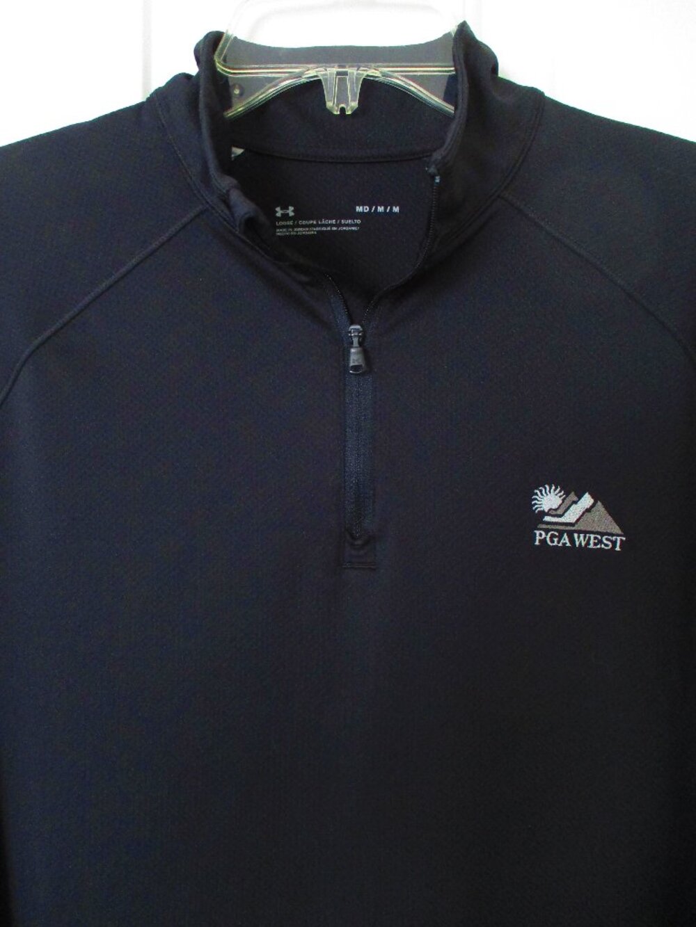 Under Armour Mens Black L/S 1/4 Zip "PGA West" (La Quinta, CA) Golf Shirt S-M*